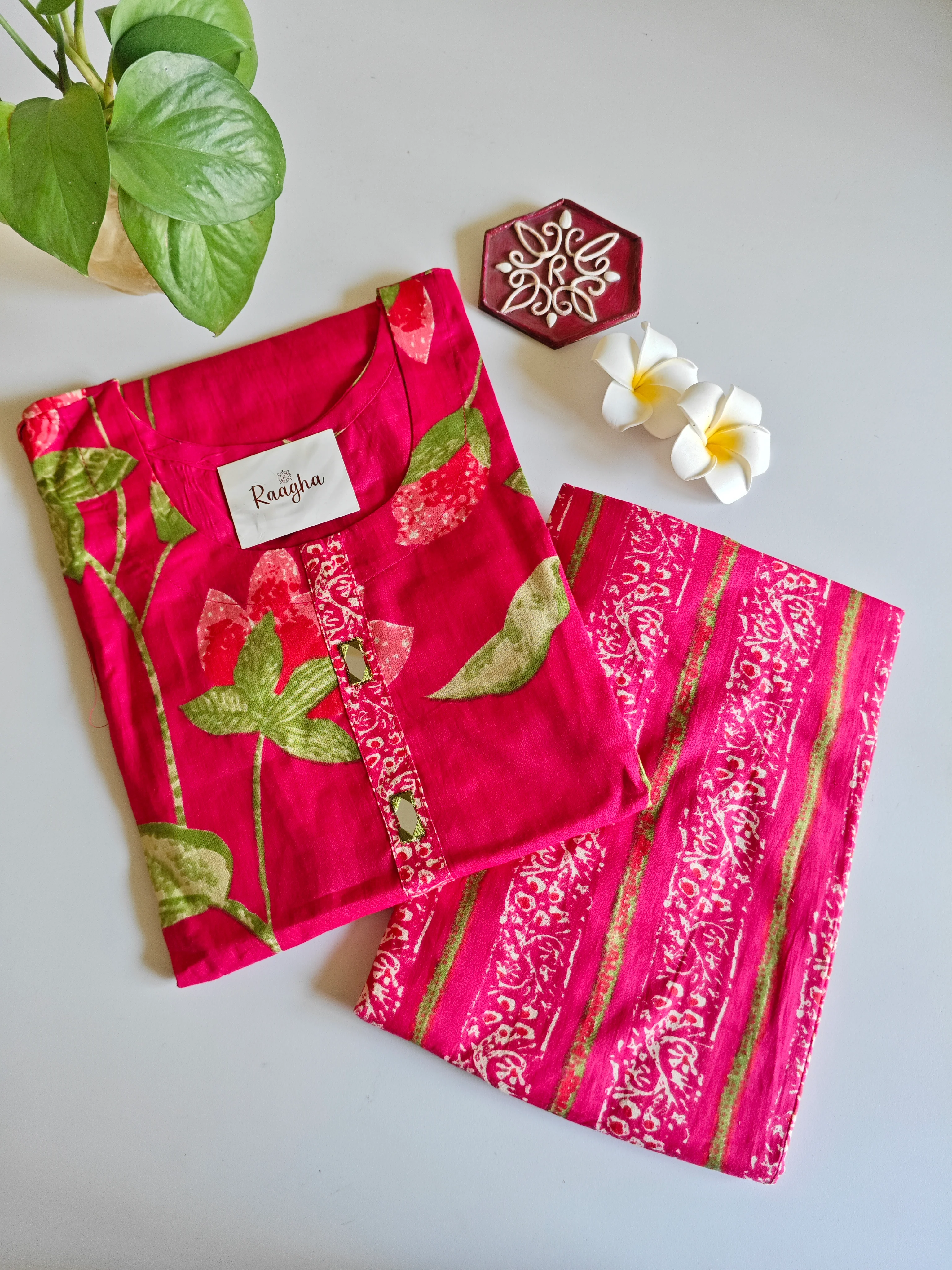Cotton kurta pant set