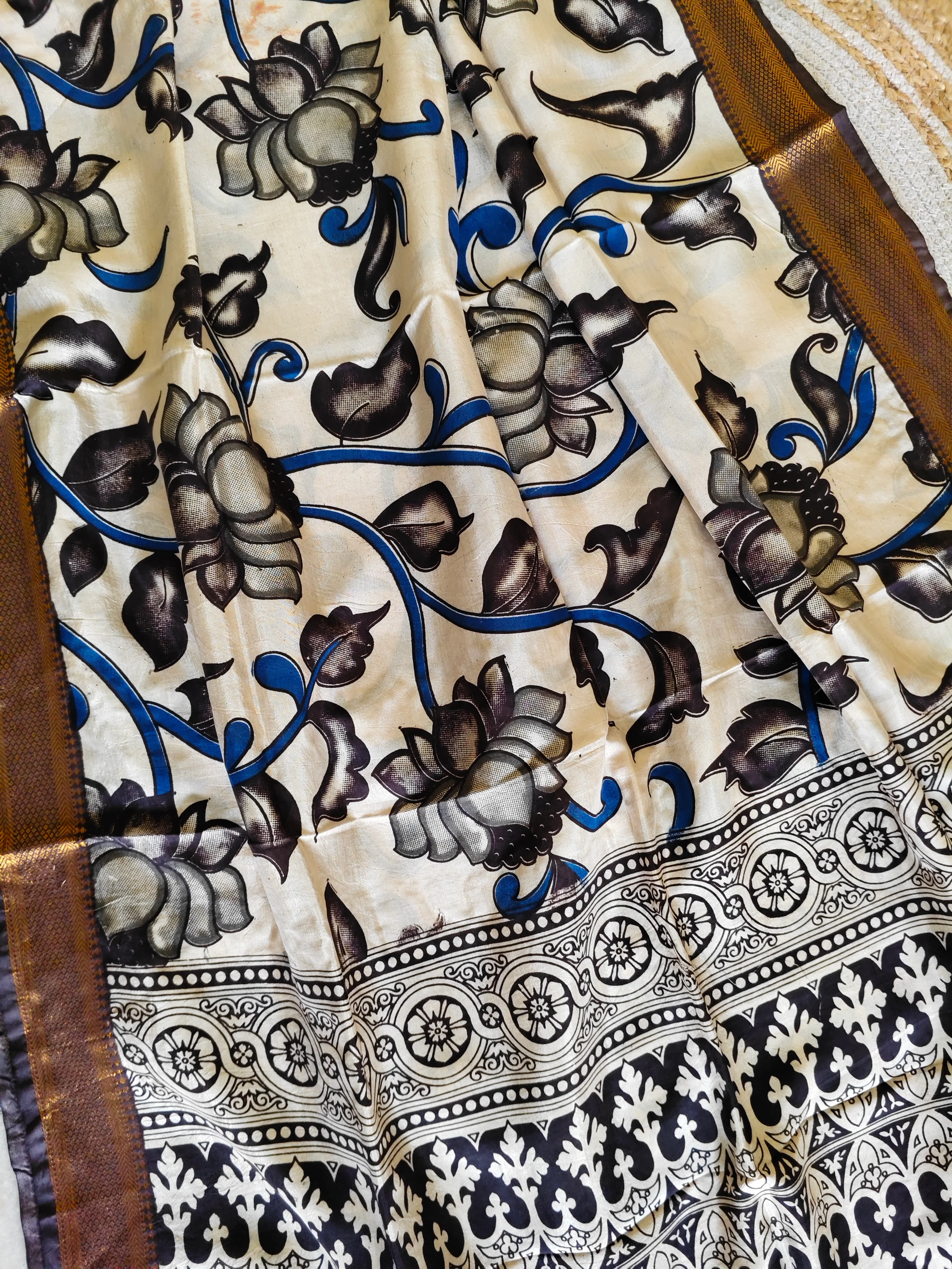 Kalamkari Silk Dupatta - Image 3