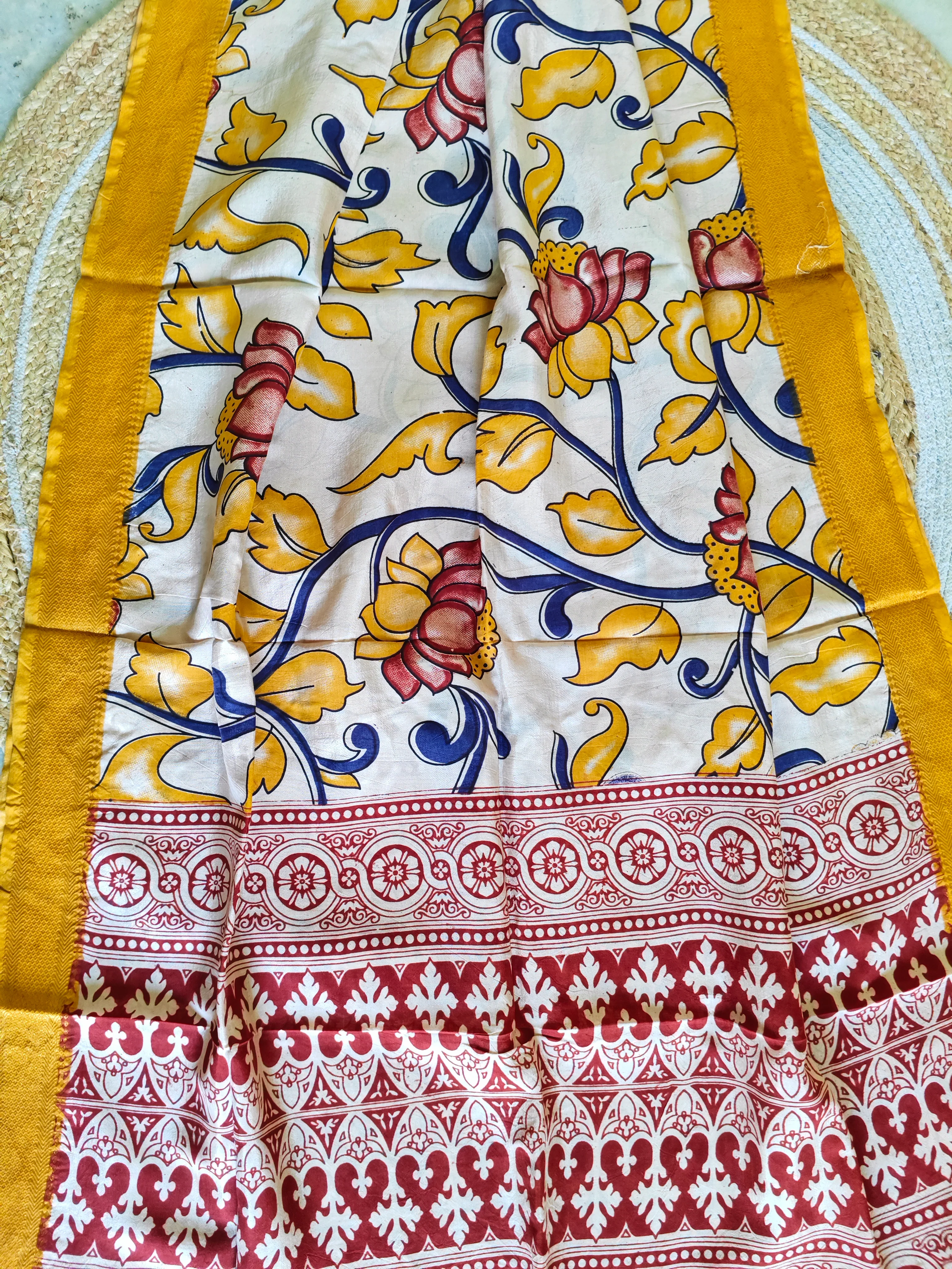 Kalamkari Silk Dupatta