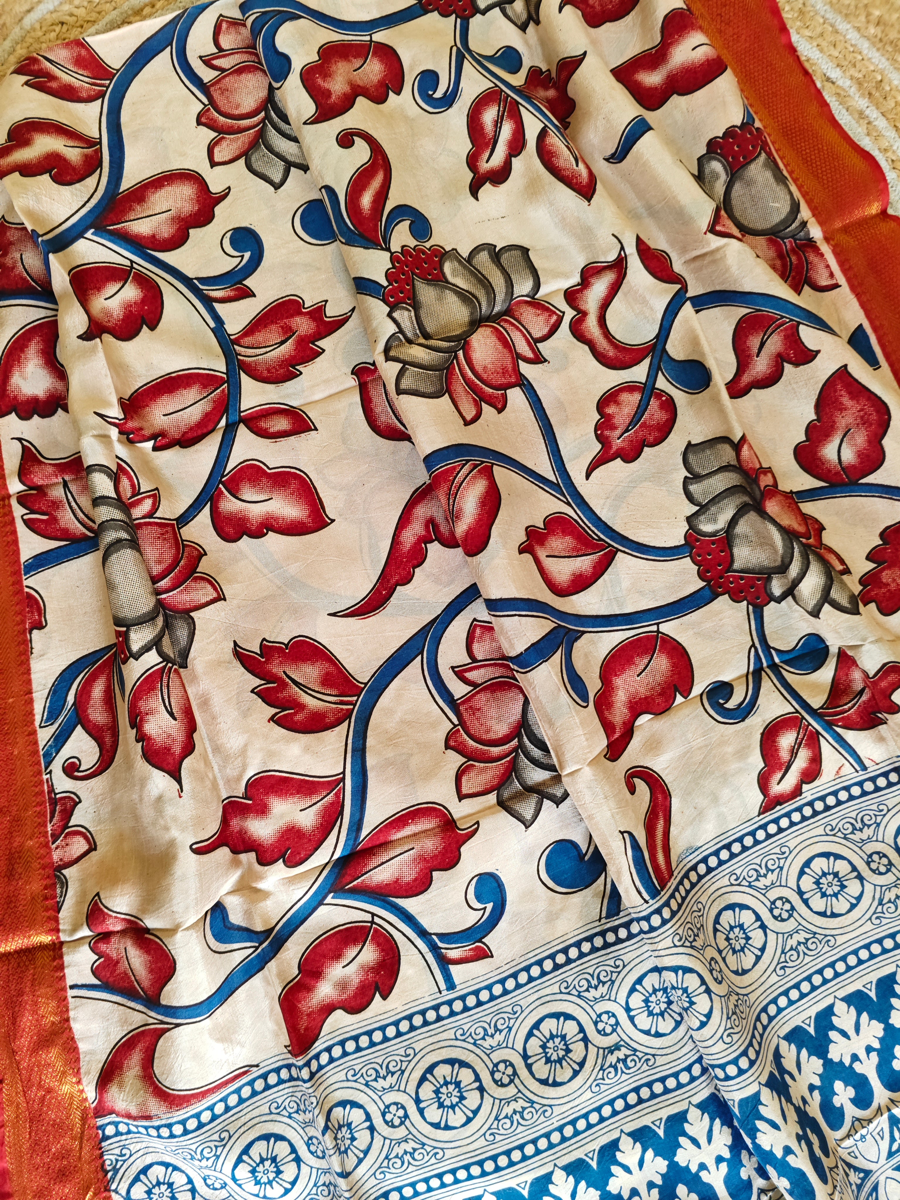 Kalamkari Silk Dupatta - Image 2