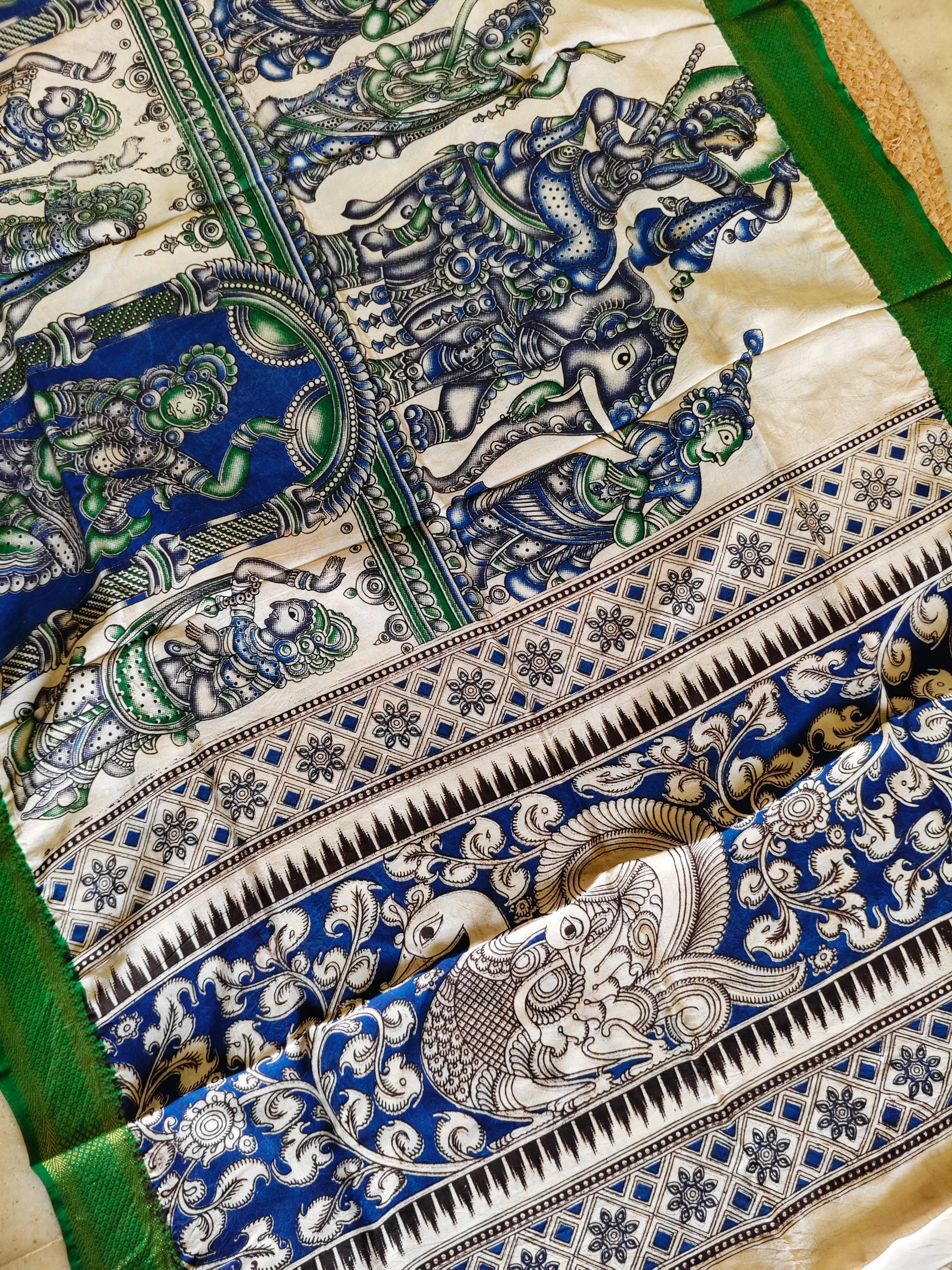 Kalamkari Silk Dupatta - Image 2