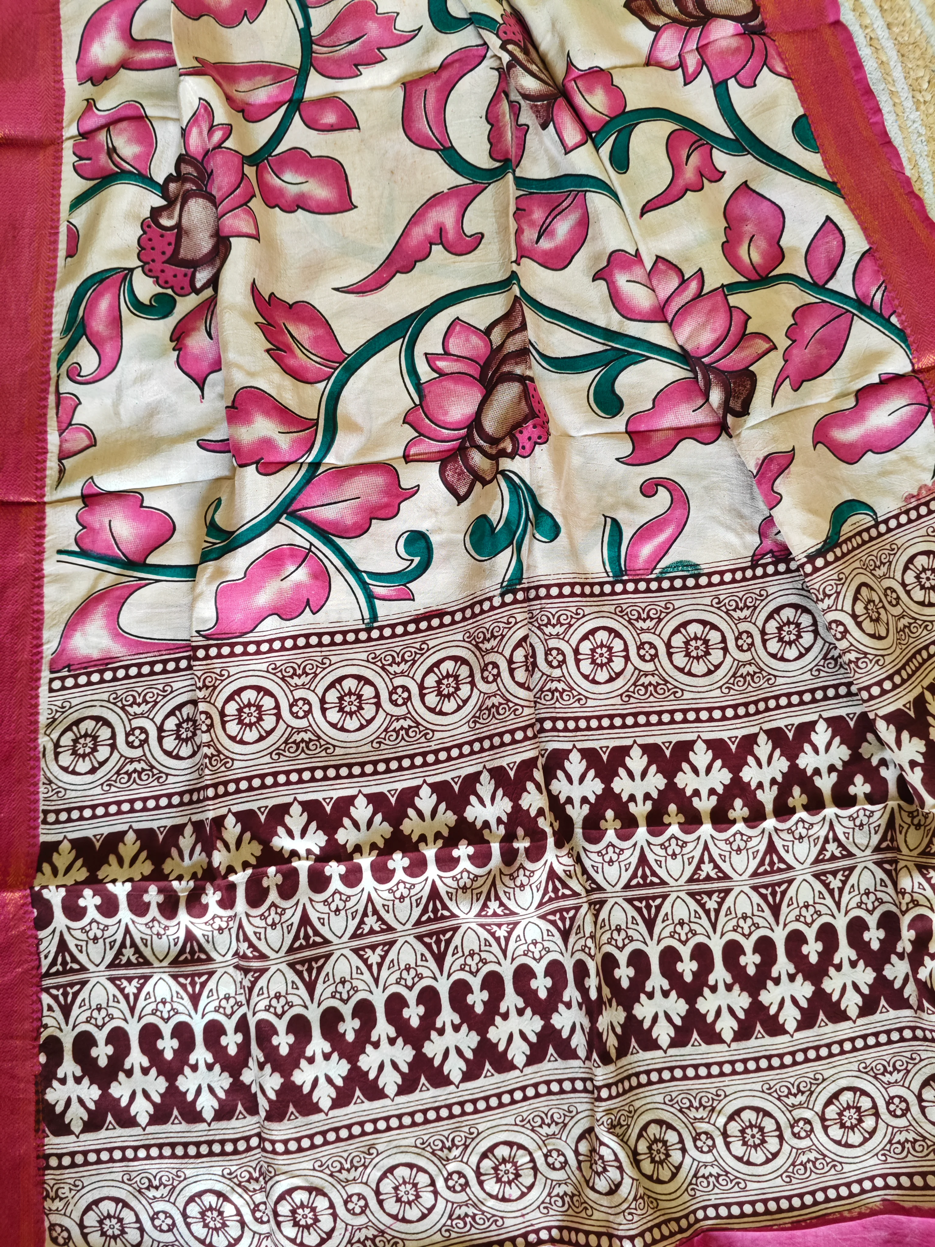 Kalamkari Silk Dupatta - Image 2