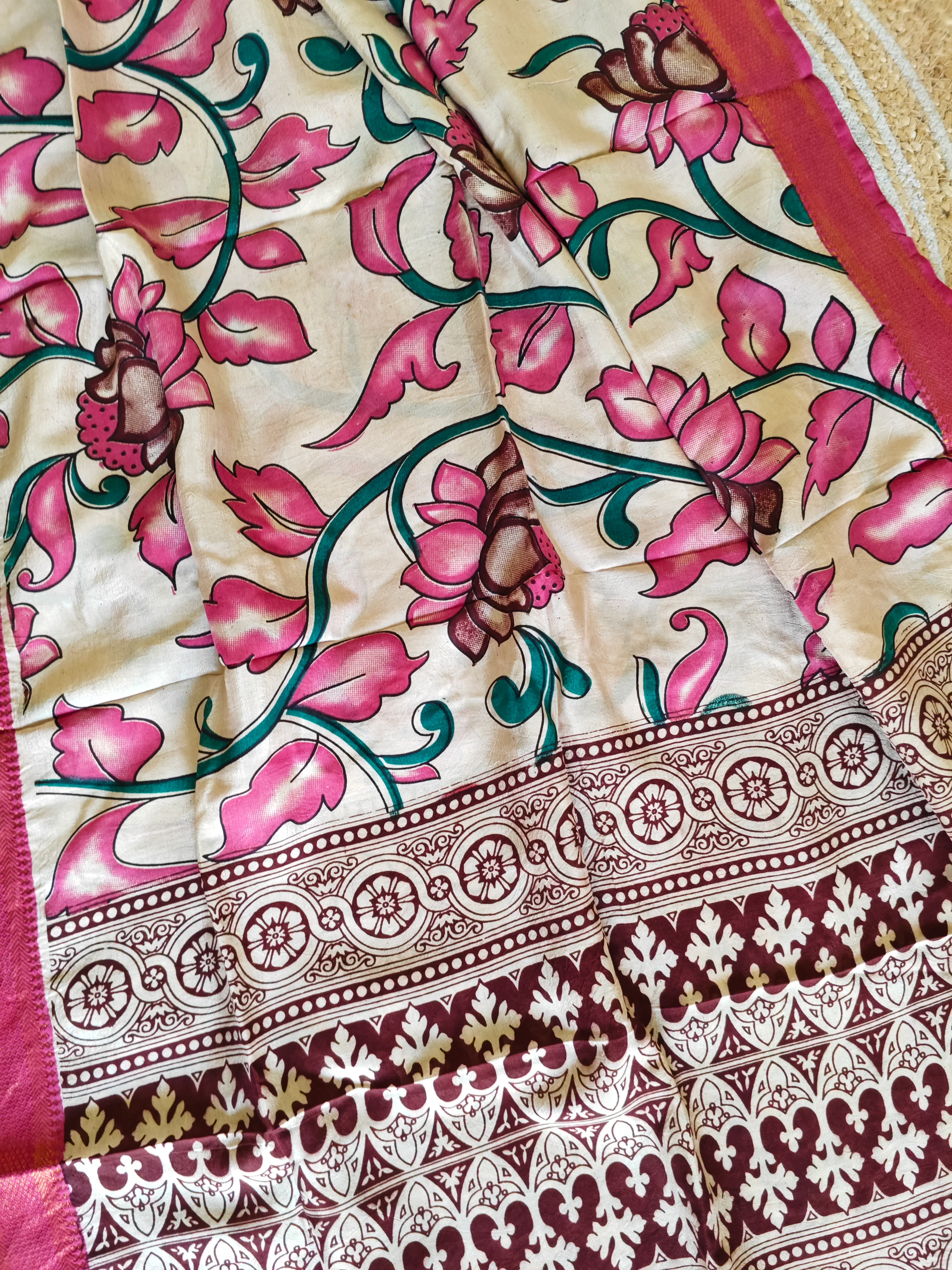 Kalamkari Silk Dupatta - Image 3