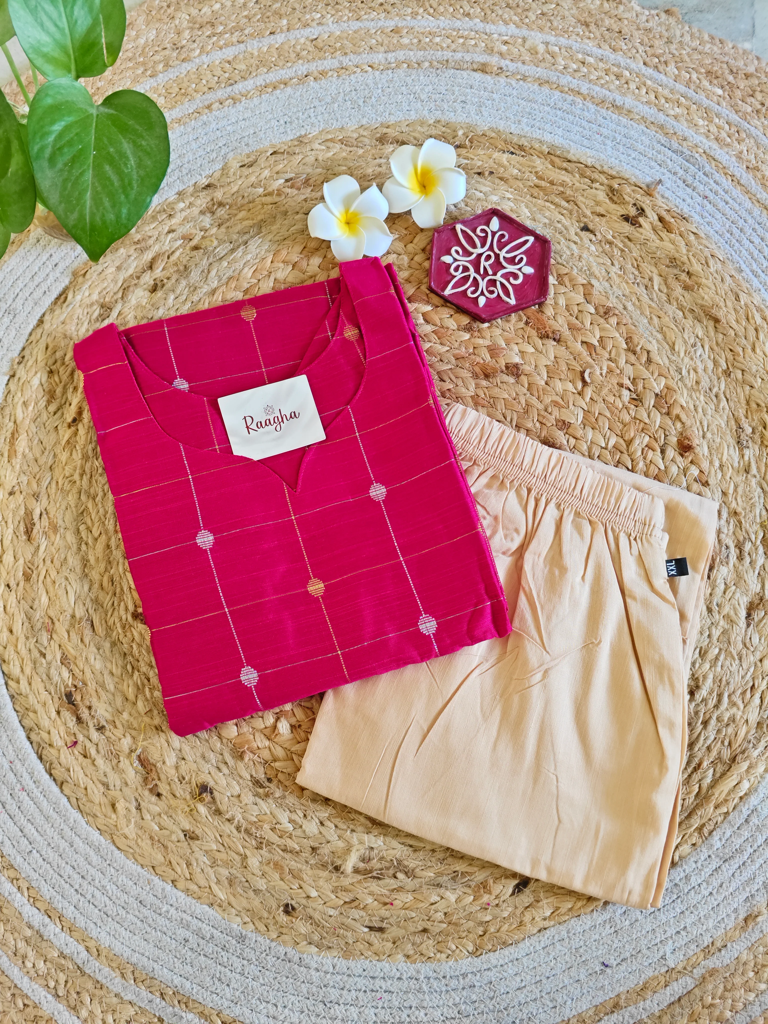 Rawsilk Kurti Pant Set