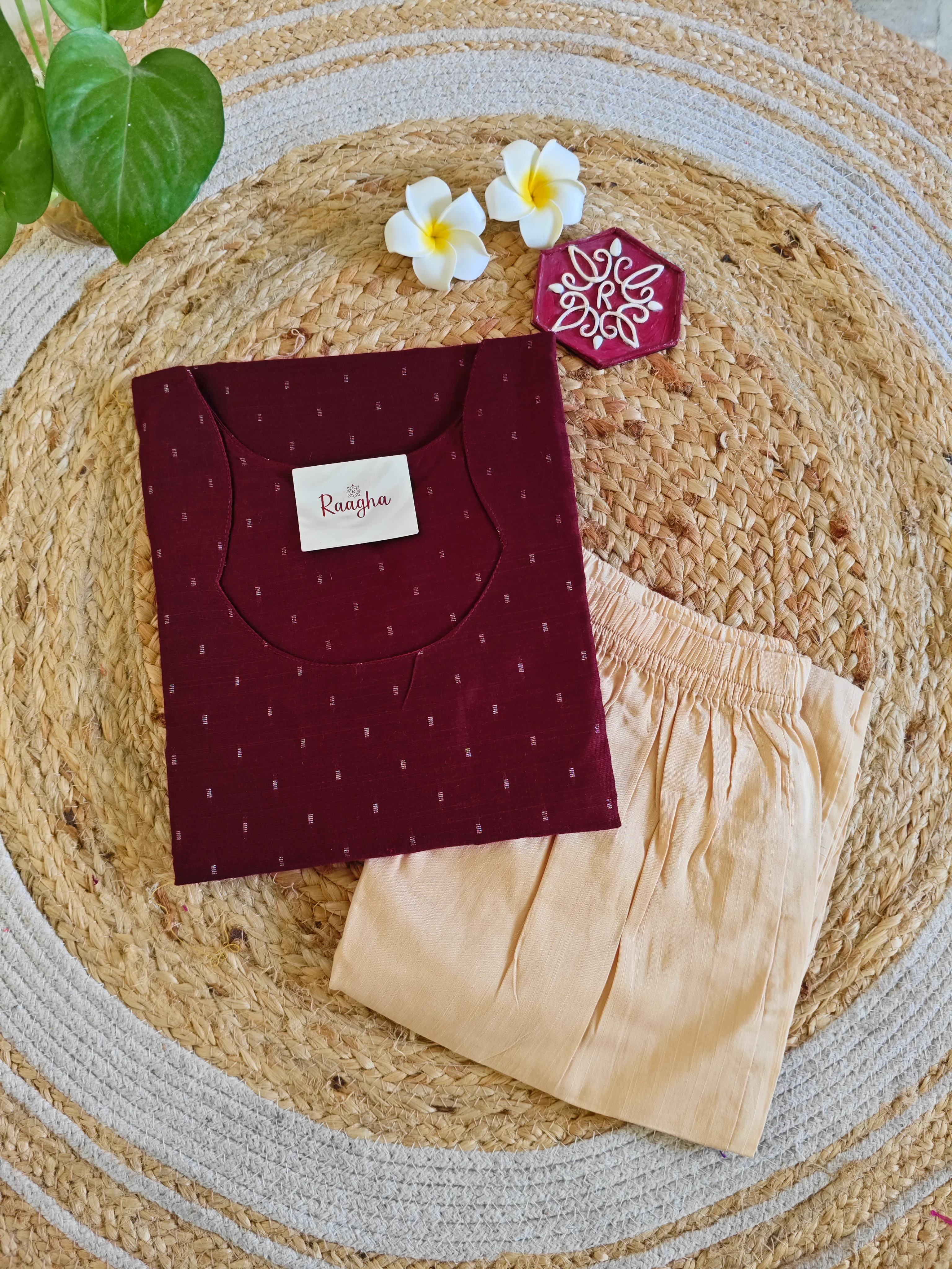 Rawsilk Kurti with Pant